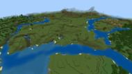 Builders should love the open plains of this seed's spawn point (Image via Mojang)